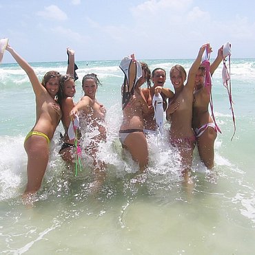 Wet beach girl