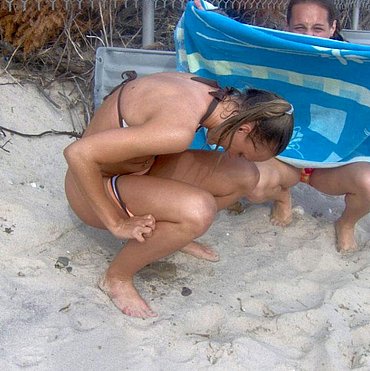 Nude pussies on nude beach