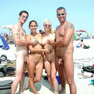 Nude girls in the beach