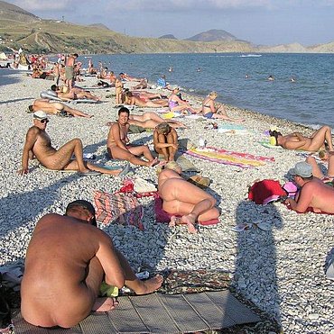 Wives having sex at the nude beach