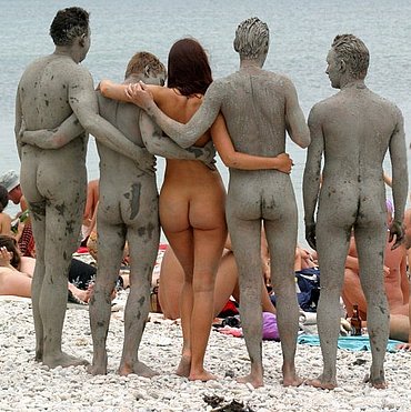 Naked beach hunters