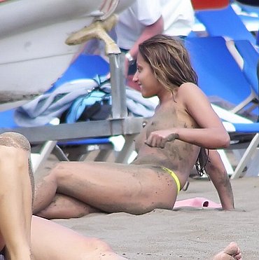 Brazilian booty on the beach
