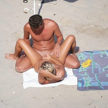 On the beach nude