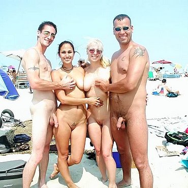 Nude grandma on the beach