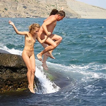 Teen boys with family at nude beach pic
